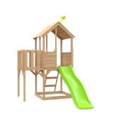 TP Toys - Treehouse Wooden Play Tower, With Panel Kit, Balcony & Wavy Slide. Two-storey Wooden Playhouse, Lookout Deck, Made From FSC Certified Wood - Age 3 Years+