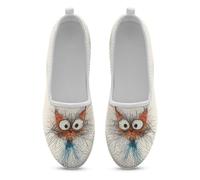 Treeinart Art Cat Walking Shoes for Women Low Top Jogging Hiking Sneakers with Non Slip Sole Round Toe Trekking Loafers