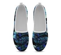 Treeinart Art Floral Womens Walking Shoes Lightweight Round Toe Sneakers Breathable Low Top Loafers with EVA Sole
