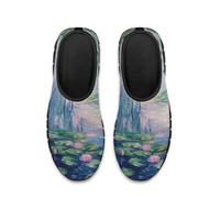 Treeinart Art Lotus Leaf Running Shoes for Women Ladies Tennis Footwear Round Toe Sneakers with Anti-Skid Comfy Tennis Shoes for Travel Hiking Shopping