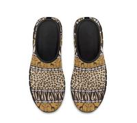 Treeinart Aztec Leopard Print Loafers for Women Round Toe Tennis Shoes Lightweight Footwear with Anti-Skid Comfortable Trainers for Sport Athletic Gym