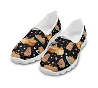 Treeinart Capybara Love Stars Loafers Shoes for Women Low Top Tennis Sneakers with EVA Sole Round Toe Flats Shoes Slip on Flats
