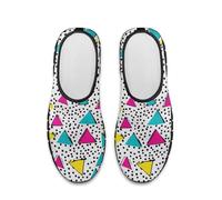 Treeinart Casual Loafers for Women Youth Office Work Shoes Novelty Trekking Footwear Tennis Shoes Non-Slip Jogging Sneakers 80s 90s Memphis Design Printed
