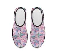 Treeinart Cherry Blossom Turtles Slip on Loafer for Women Teen Girls Ladies Comfortable Round Toe Work Shoes Breathable Footwear with Arch Support No Laces All Day Wear
