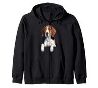 Treeing Walker Coonhound Cute Peeking TWC Dog Lover Zip Hoodie