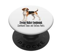 Treeing Walker Coonhound Dog Chaos Endless Howls Pet PopSockets Adhesive PopGrip