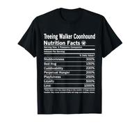 Treeing Walker Coonhound Dog Nutrition Facts Funny T-Shirt