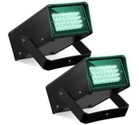 Treela 2 Pack Mini Strobe Lights, Bright LED Strobe Stage Light Adjustable Flash Speed Control Flashing Bulbs for Halloween Party Stage Club Disco Bar Christmas Decoration(Green,32 LED)