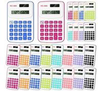 Treela 30 Pcs Pocket Size Calculator for Students Bulk Mini Handheld Cute Calculator Basic Standard Calculators with Button Battery 8 Digit Display Desktop Calculator for Office, School(Mixed Color)
