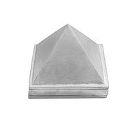 TREEMAISON Aluminium Multi Layer Pyramid | 3-Inch Three Layer Pyramid | Energy Balancing | Vastu Remedy | Silver Metallic Pyramid