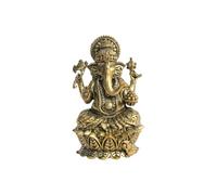 TREEMAISON CORONATING Brass Ganesh ji Idol, 8cm, Pack of 1 | Homes Vastu, Weight 84gm Approx, Brass Murti for Home & Office Décor, Decorative Showpiece Statue