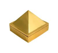 TREEMAISON Metal Vastu Brass Pyramid | 3 Inch Golden Feng Shui Product for North-West Entrance, Main Door, Kitchen & Toilet | Vastu Remedy for Home & Office