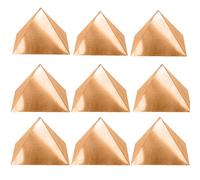 TREEMAISON Pure Copper Plain Hollow Pyramid | 2 inch |Pack of 9 | Boost Positive Energy for Vastu | Energy for Vibrations at Home, Office | Powerful Positive Energy Remedies | Health & Wealth Benefits