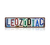 TREEPERI Vintage Leo Street Sign Zodiac Wall Decor Metal Tin Signs for Bar Home Bedroom Garage