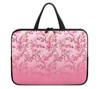 Treer 10-17Inch Laptop Bag, Japanese Style Tote Bag for Women Men, Waterproof Laptop Case with Zippered, Scratch and Dust Resistant Computer Sleeve for Business,Office,School (Sakura 2,13 inch)