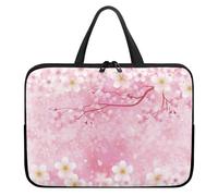 Treer 10-17Inch Laptop Bag, Japanese Style Tote Bag for Women Men, Waterproof Laptop Case with Zippered, Scratch and Dust Resistant Computer Sleeve for Business,Office,School (Pink,10 inch)