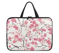 Treer 10-17Inch Laptop Bag, Japanese Style Tote Bag for Women Men, Waterproof Laptop Case with Zippered, Scratch and Dust Resistant Computer Sleeve for Business,Office,School (Sakura 4,17 inch)