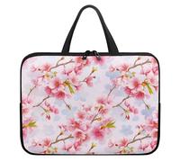 Treer 10-17Inch Laptop Bag, Japanese Style Tote Bag for Women Men, Waterproof Laptop Case with Zippered, Scratch and Dust Resistant Computer Sleeve for Business,Office,School (Sakura 3,15 inch)