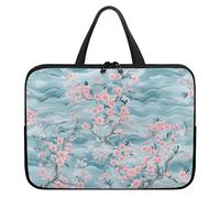 Treer 10-17Inch Laptop Bag, Japanese Style Tote Bag for Women Men, Waterproof Laptop Case with Zippered, Scratch and Dust Resistant Computer Sleeve for Business,Office,School (Blue,15 inch)
