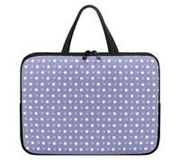 Treer 10-17Inch Laptop Bag, Polka Dot Print Tote Bag for Women Men, Waterproof Laptop Case with Zippered, Large Scratch and Dust Resistant Computer Sleeve for Business, School (Purple,17 inch)