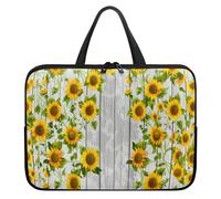 Treer 10-17Inch Laptop Bag,Sunflower Pattern Tote Bag for Women Men,Waterproof Laptop Case with Zippered,Scratch and Dust Resistant Computer Sleeve for Business,Office,School (Gray,17 inch)