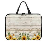 Treer 10-17Inch Laptop Bag,Sunflower Pattern Tote Bag for Women Men,Waterproof Laptop Case with Zippered,Scratch and Dust Resistant Computer Sleeve for Business,Office,School (Sunflower 3,10 inch)