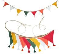 Treer 2.6M/8.5FT Bunting Fabric Double Sided, Bunting Banner Fabric Flag Banners Multicolor Triangle Flags for Outdoor Garden Themed Birthday Wedding Engagement Party Decoration, Nordic (Colorful)