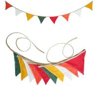 Treer 2.6M/8.5FT Bunting Fabric Double Sided, Bunting Banner Fabric Flag Banners Nordic Multicolor Triangle Flags for Outdoor Garden Themed Birthday Wedding Engagement Party Decoration (Spring)