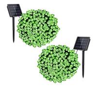 Treer 2 Pack Solar Lights Outdoor Garden Solar Powered LED Fairy String Lights 8 Modes IP66 Waterproof Outside Decorative for Patio, Festival, Party, Wedding, Christmas (Green,32M 300LED)