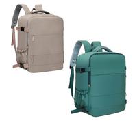Treer 2PC Solid Color Ryanair Cabin Bags, Underseat Travel Backpack Cabin, Carry on Hand Luggage Bag 40x30x20 for Airplanes, Waterproof, Multiple Pockets Rucksack for Men and Women (Multicolor 06)