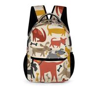Treer 3D Cartoon Animal Kids Backpack Waterproof Boys Backpack, 20.6L Girls Backpacks, 3-14 Years Children's Backpacks Personalised Rucksack for School Travel Holiday (Dog,43x32x15cm)