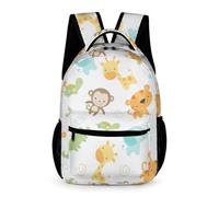 Treer 3D Cartoon Animal Kids Backpack Waterproof Boys Backpack, 20.6L Girls Backpacks, 3-14 Years Children's Backpacks Personalised Rucksack for School Travel Holiday (Monkey,43x32x15cm)