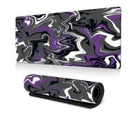 Treer 3D Colorful Abstract Style Mouse Mat, Large Mouse Mat, Mouse Pad with Non-Slip Base, Gaming Mouse Pad with Sewn Edges, Mousepad Suitable for Office and Home (White,600x300mm)