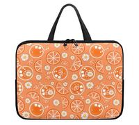 Treer 3D Fruit Print Laptop Bag,10-17Inch Tote Bag for Women Men,Waterproof Laptop Case with Zippered,Scratch and Dust Resistant Computer Sleeve for Business,Office,School (Orange,15 inch)