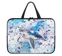 Treer 3D Sea Turtle Print Laptop Bag, 10-17Inch Tote Bag for Women Men,Waterproof Laptop Case with Zippered,Scratch Dust Resistant Computer Sleeve for Business,Office,School (Sea Turtle 2,17 inch)