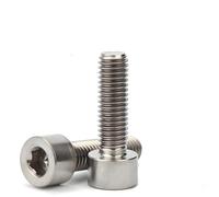Treer 4-PCS Pure titanium Hex bolts with Socket head M12, DIN912 Full Thread Head Cap Bolts 12mm (M12 x 80)