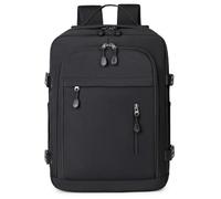 Treer 40x30x20 Cabin Bag Ryanair EasyJet Wizz Air, Underseat Carry On Travel Backpack Water Repellent, Lightweight Hand Luggage Rucksack for Flight Travel (Black)
