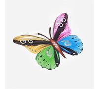 Treer 4PCS Metal Butterfly Wall Art Decor 3D Butterfly Hanging Wall Deocrations Colourful Large Metal Butterfly Garden Ornaments for Indoor Outdoor Yard Sheds Walls Fences (Colorful,1pcs)
