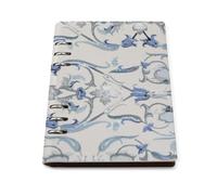 Treer A5 Notebook Lined 90 Sheets, PU Leather, 3D Flowers (Flower 101)