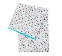 Treer Baby Splat Floor Mat for Under High Chair, Highchair Splash Mat Waterproof Spill Mat Anti Slip Baby Feeding Mat/Weaning Mat/Messy Mat for Dropped Food Art Crafts (Raindrops - 130x130cm)