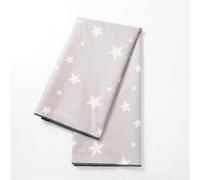 Treer Baby Splat Floor Mat for Under High Chair, Star Pattern Highchair Splash Mat 130x130cm Waterproof Spill Mat Anti Slip Baby Feeding Mat/Weaning Mat/Messy Mat for Art, Crafts (Gray Stars)