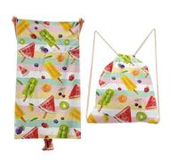 Treer Beach Towel That Turns Into a Bag, 3D Large Microfibre Beach Towels for Adults 2 in 1 Lightweight for Sun Loungers, Travel, Summer, Swimming, Gym, Sports, Yoga (Blueberry,90 * 180cm)