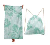 Treer Beach Towel That Turns Into a Bag, 3D Large Microfibre Beach Towels for Adults 2 in 1 Lightweight for Sun Loungers, Travel, Summer, Swimming, Gym, Sports, Yoga (Tie-dye 1,90 * 180cm)