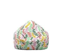 Treer Bean Bag Covers, Plant Leaves Pattern Beanbag Chair Cover Large for Kids & Adult, Cotton Linen Bean Bag Chair Sofa Cover - Stuffed Toys Storage Bag, Without Filling (39.4x47.2in,Seaweed)