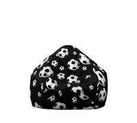 Treer Bean Bag Covers without Filling, Large Beanbag Chair Cover for Kids Adult, 3D Football Printed Bean Bag Chair Sofa Cover with Zipper, Stuffed Toys Storage, Organizer (80x90cm,Football 6)