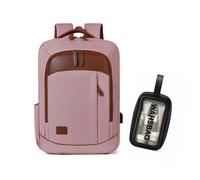 Treer Cabin Bag for Ryanair EasyJet Wizz Air, 42x30x13cm Waterproof Underseat Carry On Travel Backpack Water Repellent, Lightweight Hand Luggage Rucksack for Flight Travel (Pink)