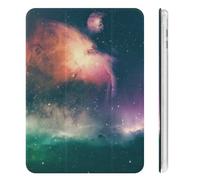 Treer Case for iPad Mini 7 (A17 Pro) 2024 / iPad Mini 6 (2021) with Pencil Holder, Protective Case with Stand Function, Shell Smart Cover with Auto Wake/Sleep (Orange green clouds)