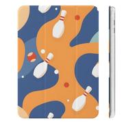 Treer Case for iPad Mini 7 (A17 Pro) 2024 / iPad Mini 6 (2021) with Pencil Holder, Protective Case with Stand Function, Shell Smart Cover with Auto Wake/Sleep (Bowling pins8,8.3in)