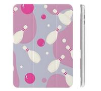 Treer Case for iPad Mini 7 (A17 Pro) 2024 / iPad Mini 6 (2021) with Pencil Holder, Protective Case with Stand Function, Shell Smart Cover with Auto Wake/Sleep (Bowling pins11,8.3in)