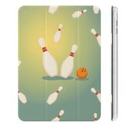 Treer Case for iPad Mini 7 (A17 Pro) 2024 / iPad Mini 6 (2021) with Pencil Holder, Protective Case with Stand Function, Shell Smart Cover with Auto Wake/Sleep (Bowling pins12,8.3in)